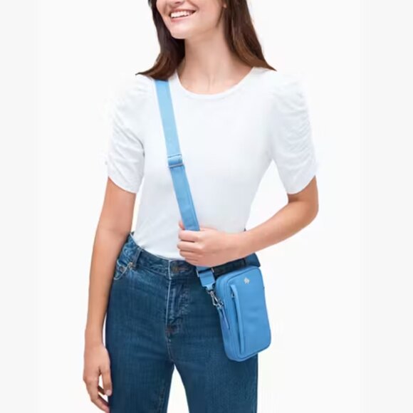kate spade Jae North South Phone Crossbody bag purse blue nwot - Picture 2 of 9